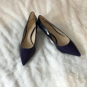 Purple and Black Patent Nine West pumps